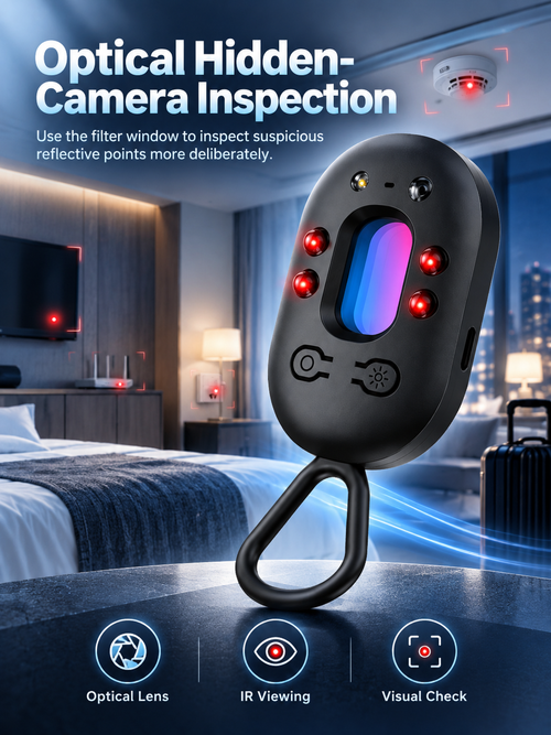 🕵️ Portable Hidden Camera Detector – Infrared Anti-Spy Privacy Scanner