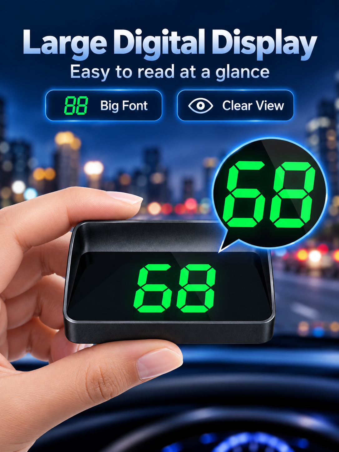 🔥In-vehicle head-up display with GPS functionality