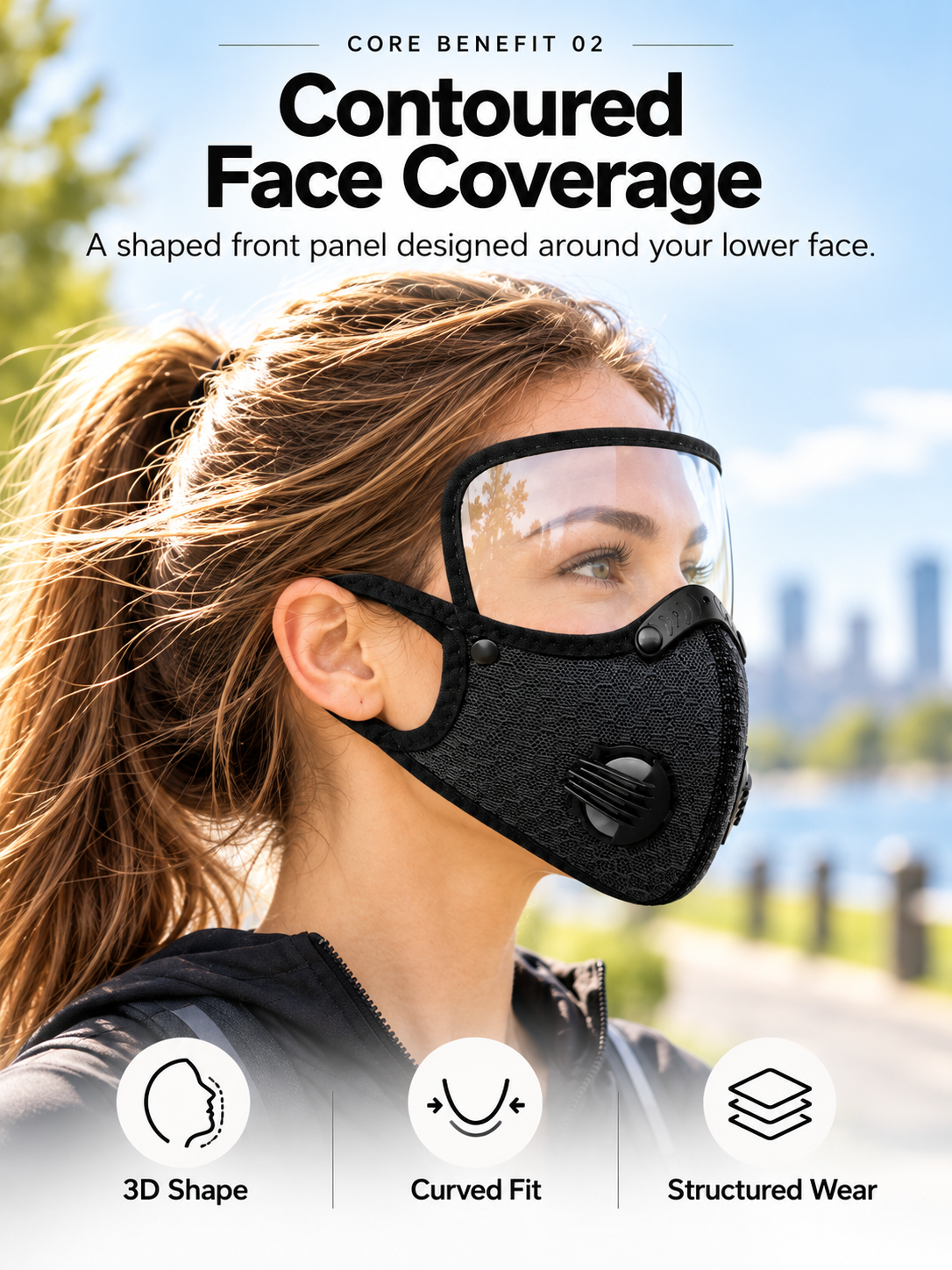 🚴 Reusable Outdoor Cycling Face Mask – Breathable Mesh Design for Riding, Sports & Outdoor Activities