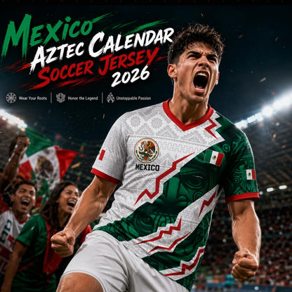 ⚽️ Mexico Aztec Calendar Soccer Jersey 2026