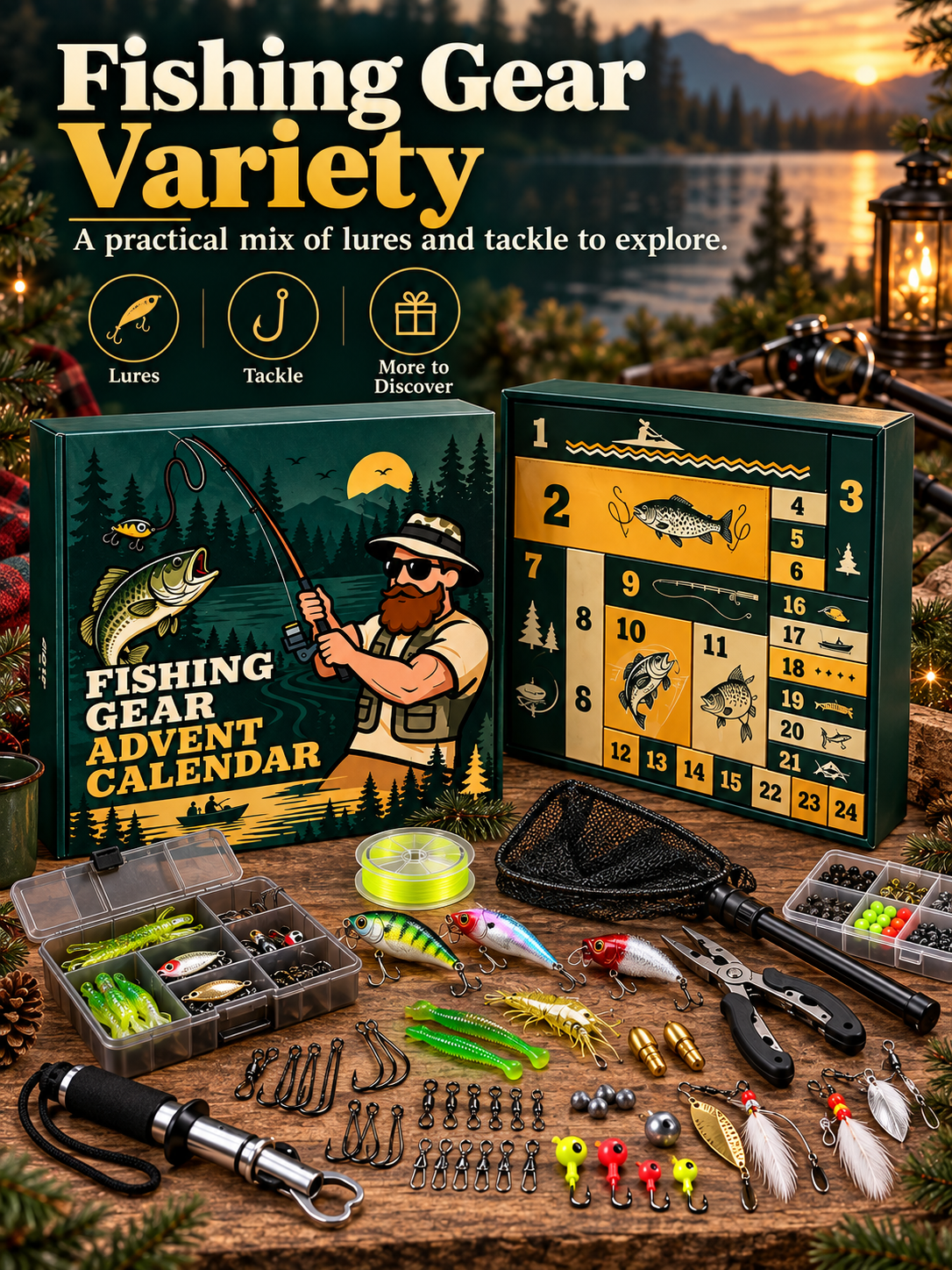 Fishing Advent Calendar – 24-Day Tackle & Lure Gift Set