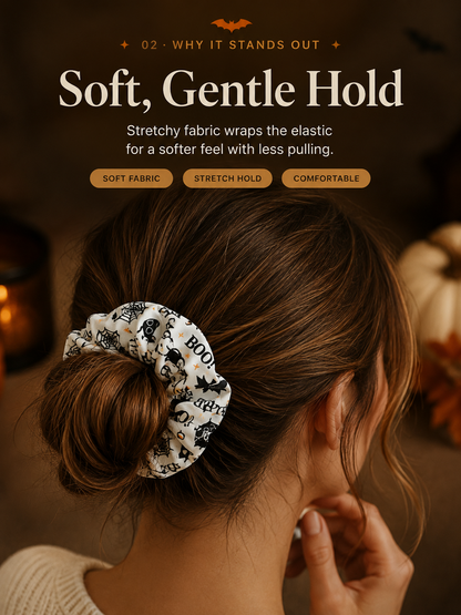 🎃 Hand-Illustrated Halloween Scrunchie Collection