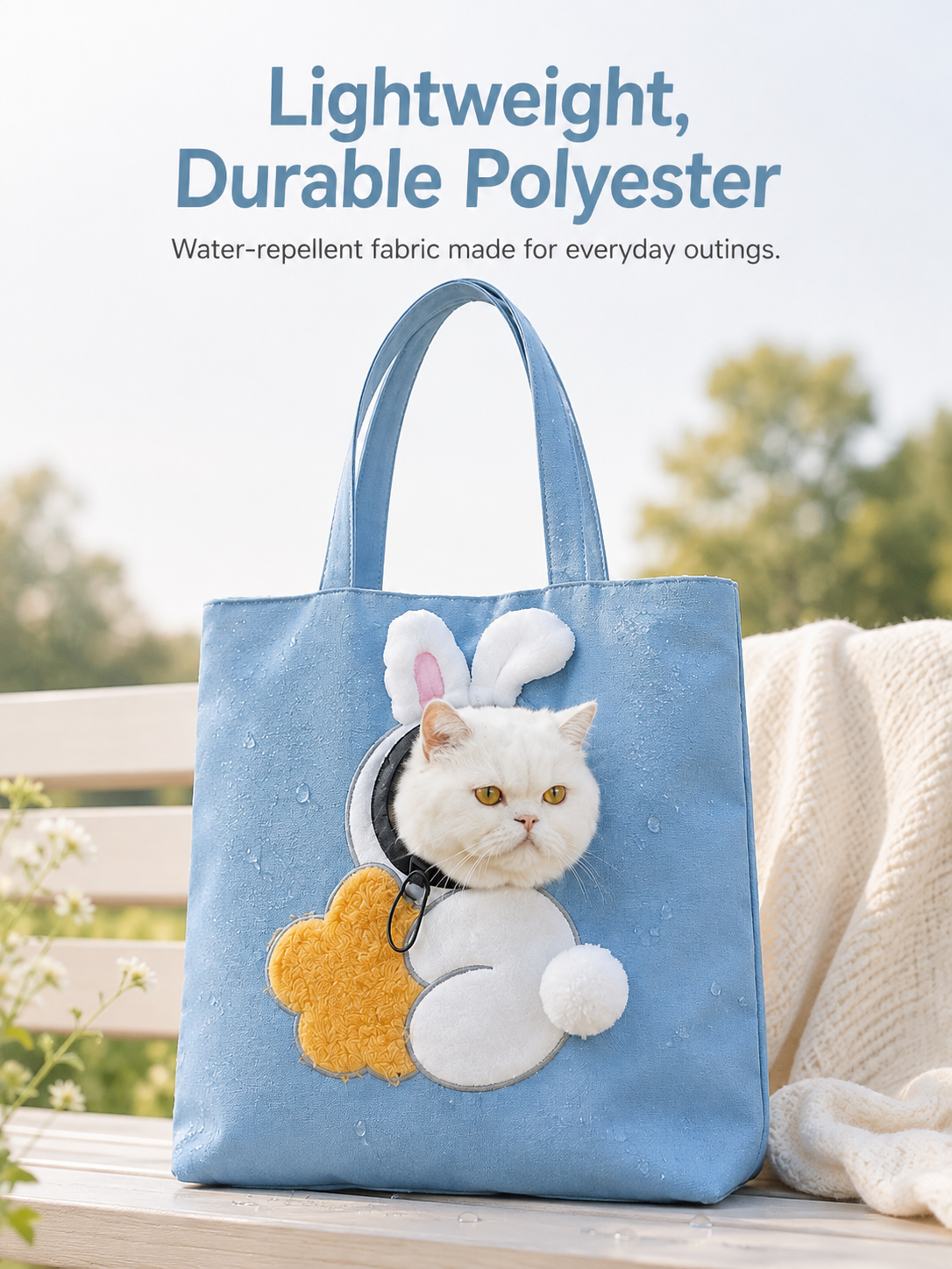 🐾 Cozy Carry Pet Tote with Peek-Out Head Opening
