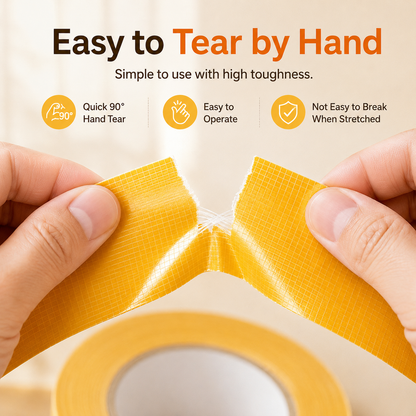 Heavy Duty Double Sided, Strong Adhesive PET Tape, Removable No Residue