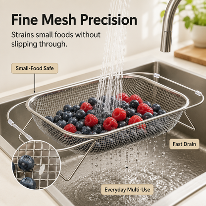 🍝 Expandable Over-the-Sink Fine Mesh Colande