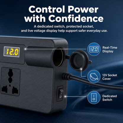 ⚡ Portable Car Power Inverter – Turn Your Vehicle Into a Mobile Power Station | QC3.0 Fast Charging & USB Power Supply