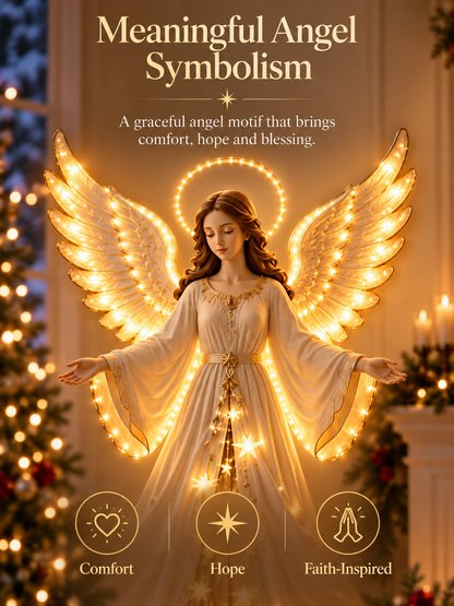✨🔥 Angel Blessing Starfall Wall Light – Heavenly Christmas Wall Decor