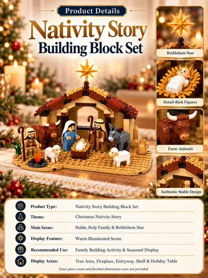 🔥 Build The Christmas Story – Nativity Scene Building Block Set