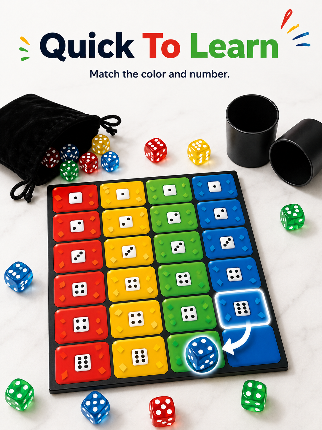 🎲Fast-Paced Color Matching Dice Game