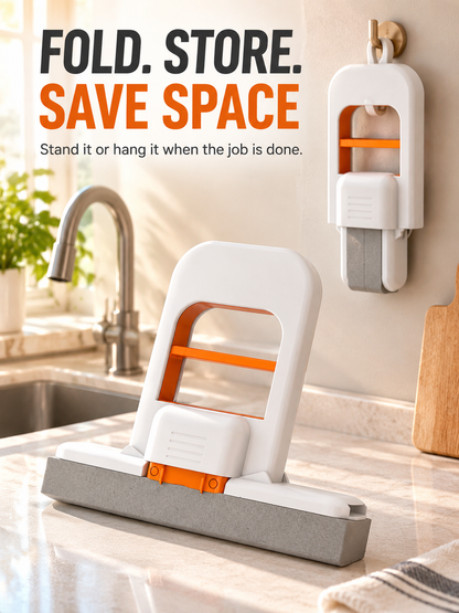 🧽 Foldable Handheld Sponge Squeegee – Quick Water Removal & Easy Countertop Cleaning