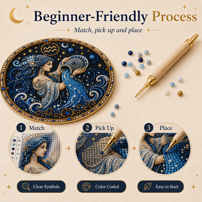 🔥 Only a few sets left!💎 12 Zodiac Signs Pearl Art Kit