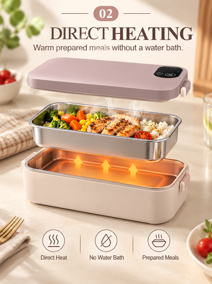 🎀RECHARGEABLE🍱⚡ Portable electric lunch box with self-heating 🔋🌡️