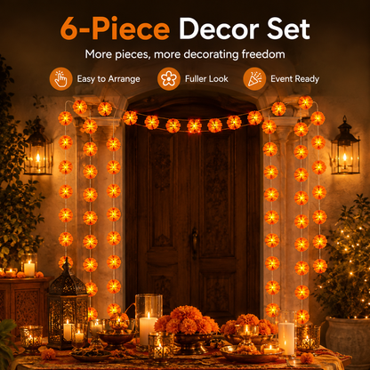🎃Holiday Trend🌼 Marigold Flower String Lights