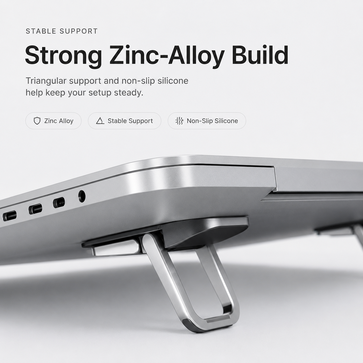 2 Pcs Zinc Alloy Foldable Laptop Stand