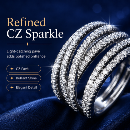 🎁Adjustable Multi-Band Crossover Ring
