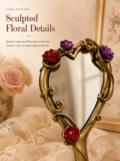 🪞Vintage Heart-Shaped Handheld Mirror