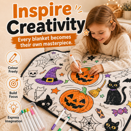 🎨✨DIY Coloring Blanket With Markers