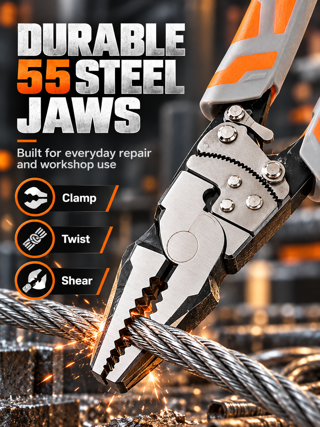 🔧 Self-Locking Ratchet Pliers – Secure Grip, Less Effort
