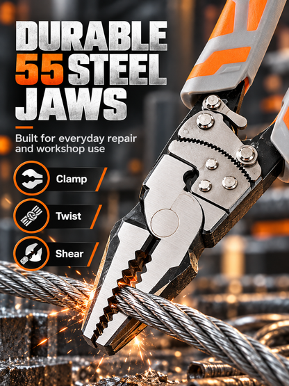🔧 Self-Locking Ratchet Pliers – Secure Grip, Less Effort