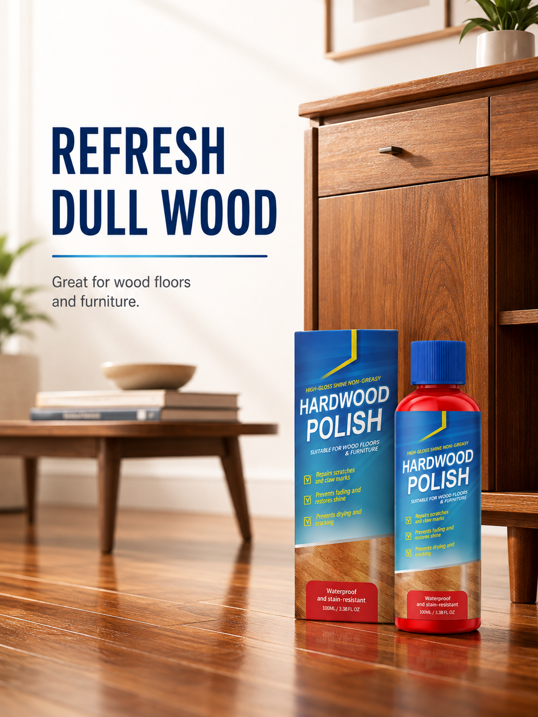 🪵High-Gloss Wood Polish