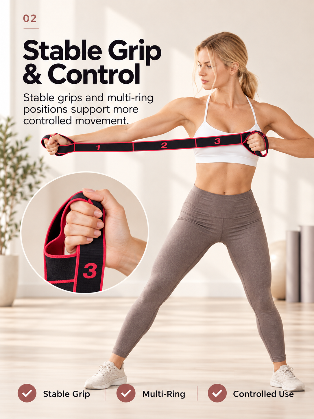 Multi-Ring Resistance Bands for Stretching & Training