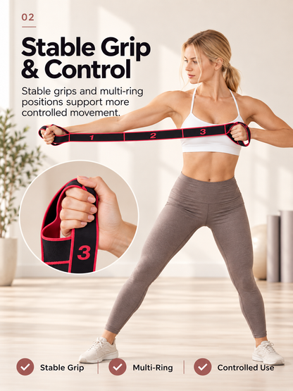 Multi-Ring Resistance Bands for Stretching & Training