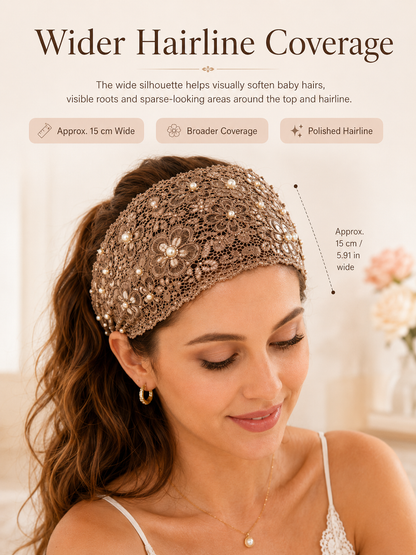 💫Plum Blossom Hollow Beaded Wide Headband