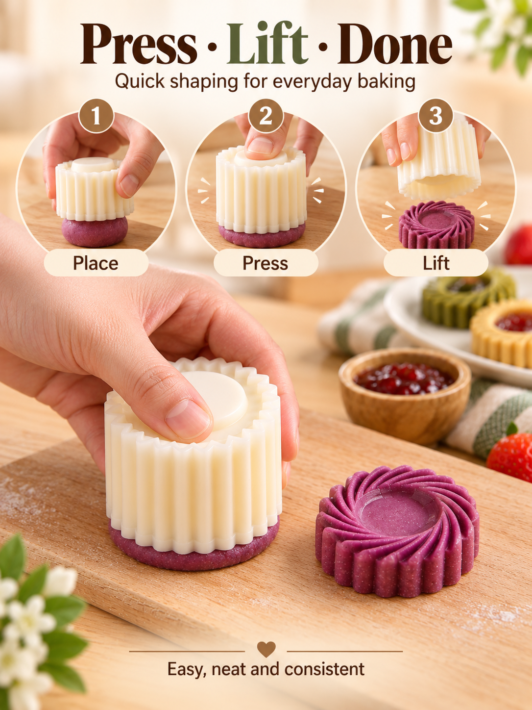 🥮 2-in-1 Double-Ended Pastry Mold – Scalloped & Spiral Dessert Press  Shopify