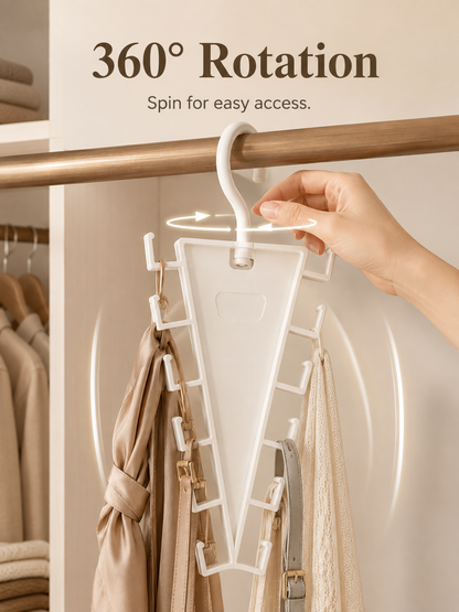 👚12-Hook Rotating Closet Organizer