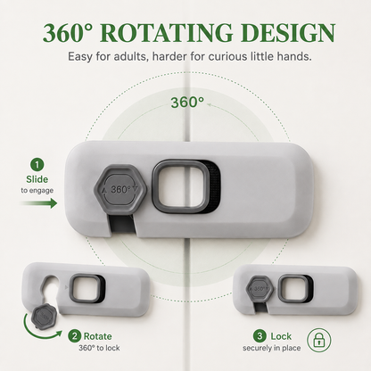 🔒 5-Pack Child Safety Locks – No Drill, Easy Install