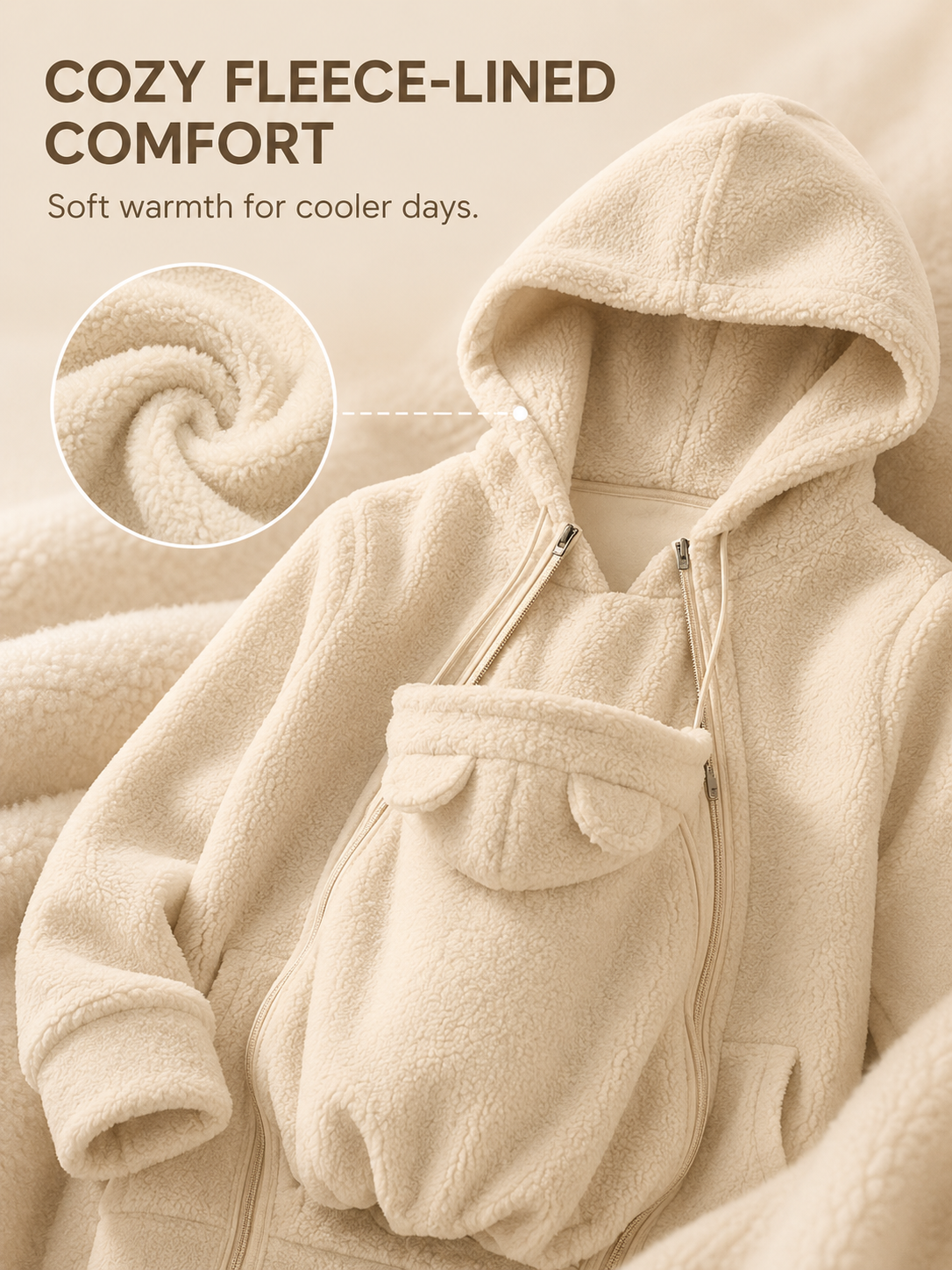 🧥Parent & Baby Fleece-Lined Carrier Cover Hoodie