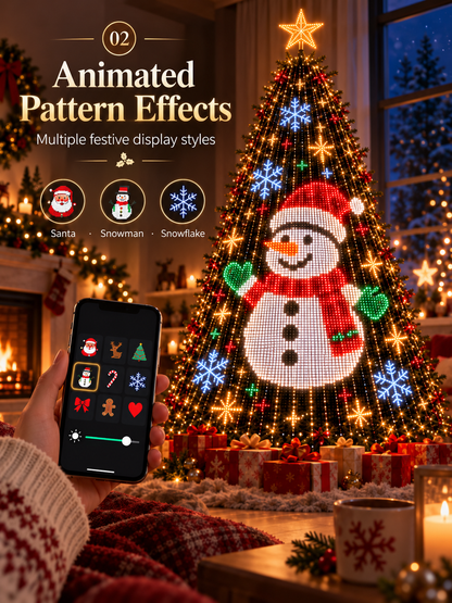 🎄 Smart Animated Christmas Tree Lights | App-Controlled LED Holiday Display ✨