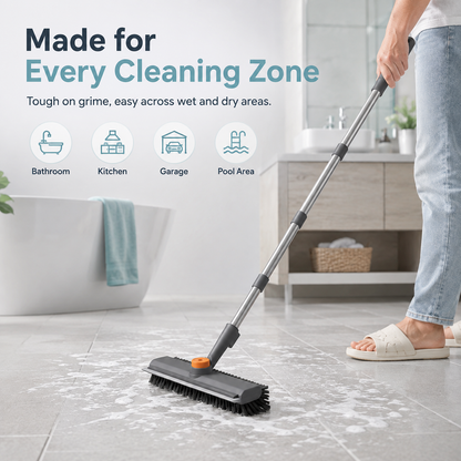 ⚡Hot Sales 49% OFF🔥Floor Scrub Brush Bathtub Brush with Long Handle 3 in 1