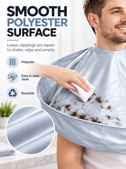 ✂️ Haircut Cape with Catcher – Adjustable Hair Cutting Umbrella for Home & Salon