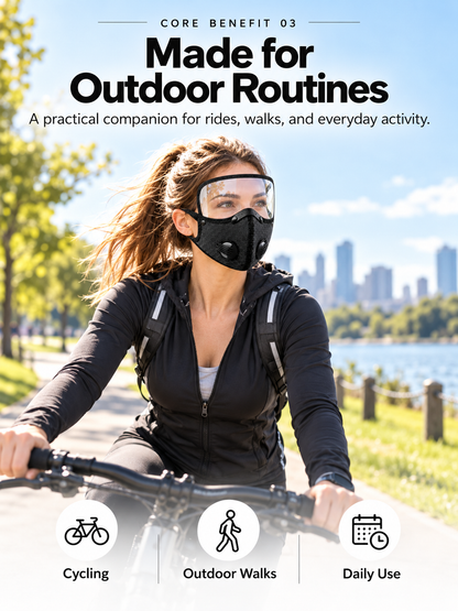 🚴 Reusable Outdoor Cycling Face Mask – Breathable Mesh Design for Riding, Sports & Outdoor Activities