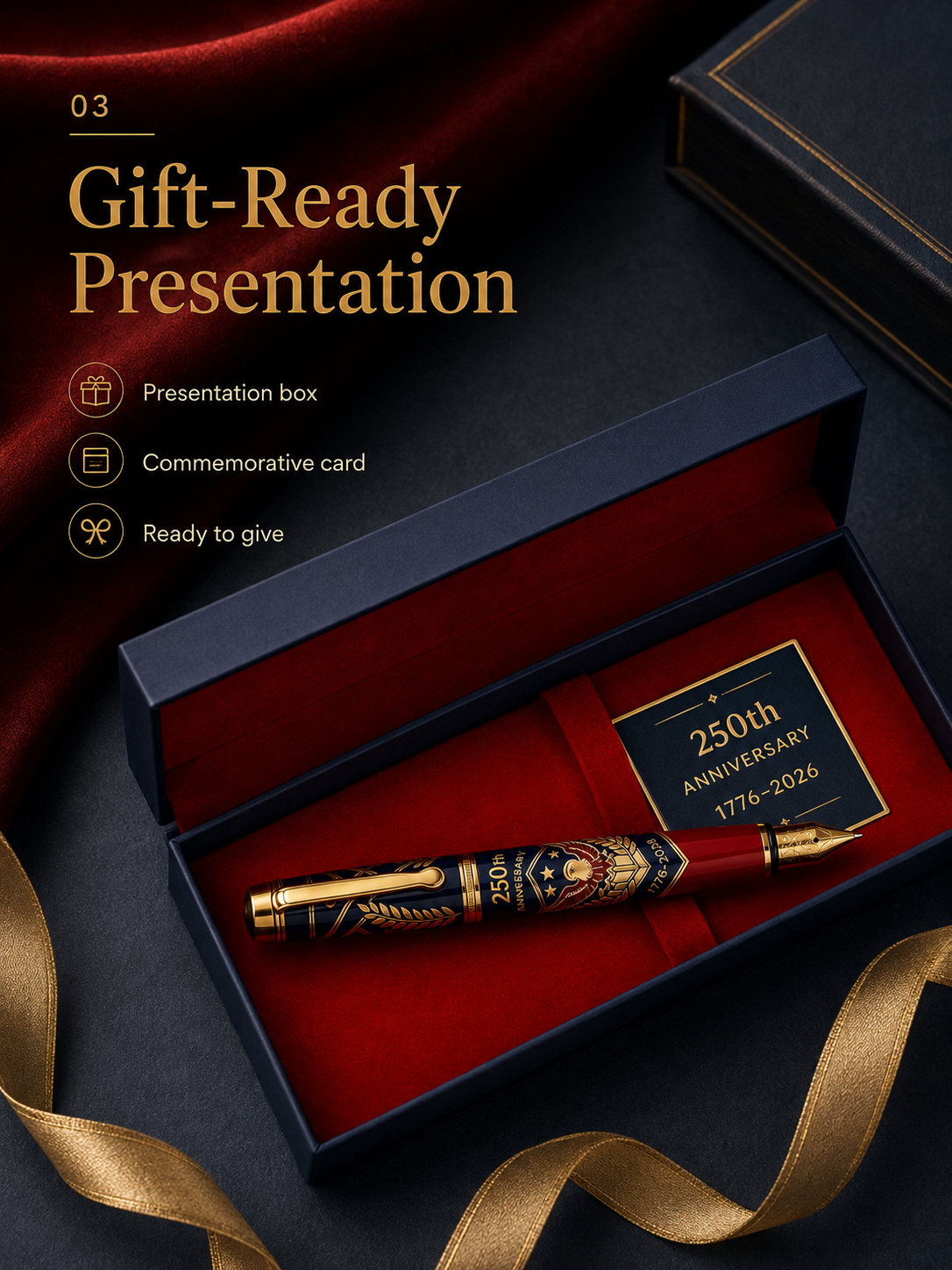 America 250th Anniversary Commemorative Pen Gift Set