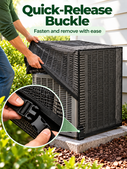 ❄️ Heavy-Duty Mesh AC Cover – All-Season Outdoor Protection