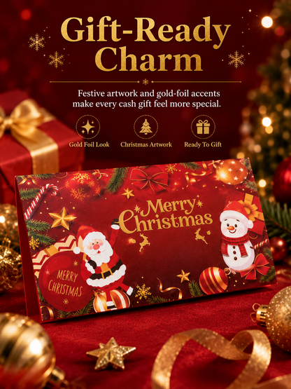 🎁6-Slot Christmas Cash Gift Envelope