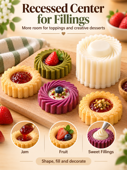 🥮 2-in-1 Double-Ended Pastry Mold – Scalloped & Spiral Dessert Press  Shopify