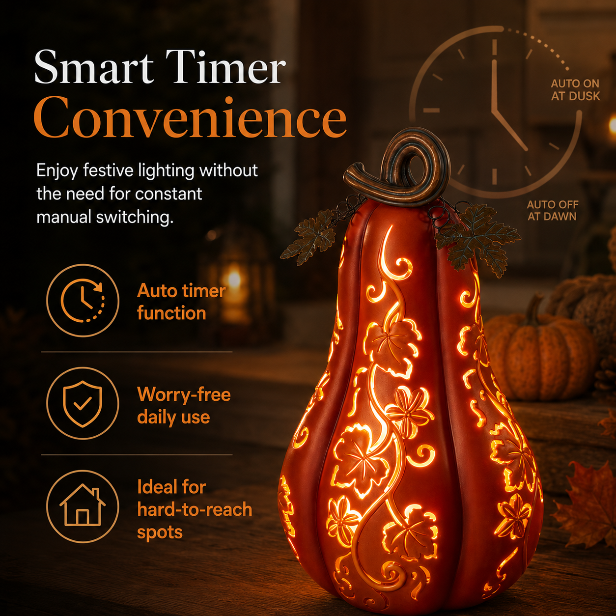 🎃Light-Up Halloween Gourd Decoration