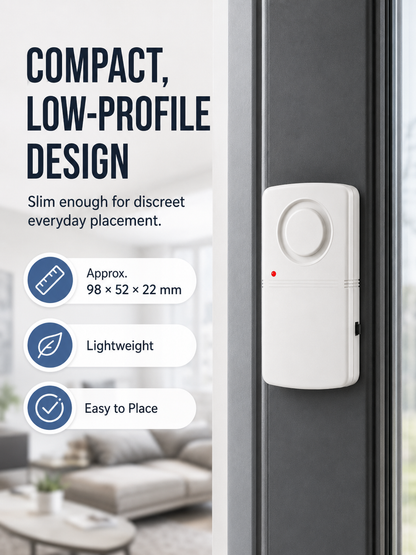 🚨 Wireless Door & Window Vibration Alarm – Smart Home Security Sensor