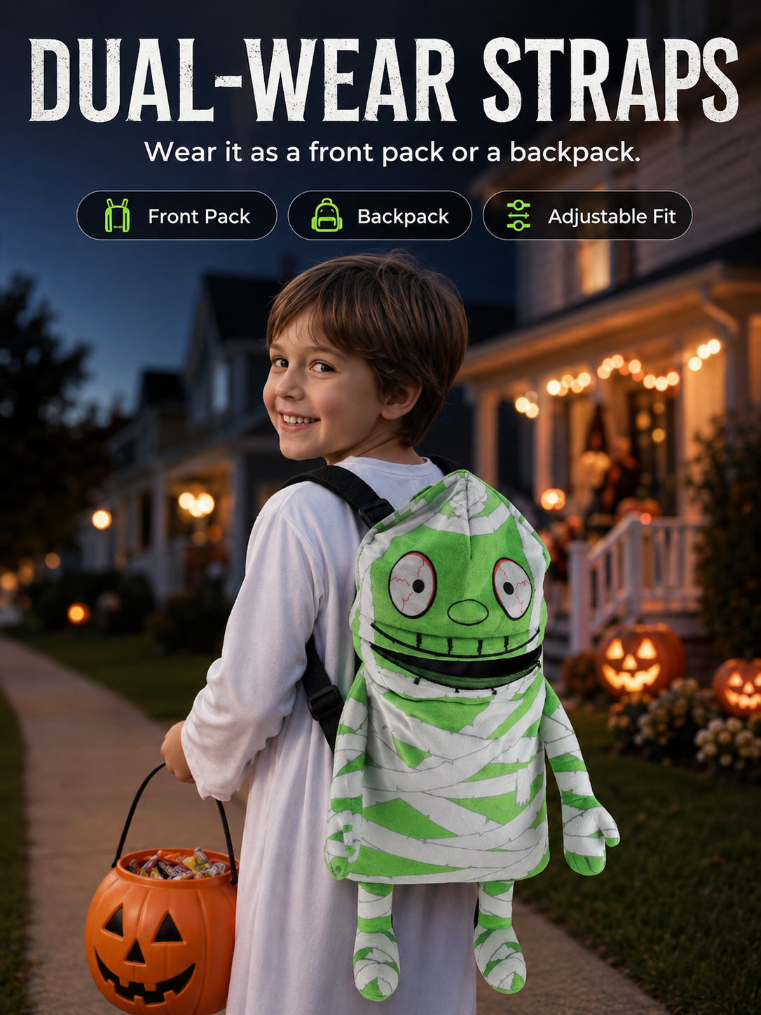 Musical Animated Mummy Children's Halloween Trick or Treat Bag