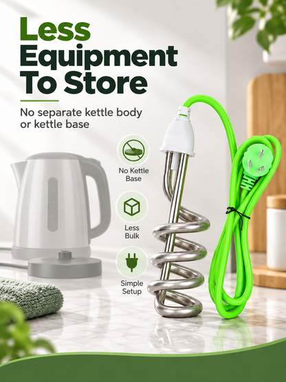 🔌 Portable Immersion Water Heater – Compact Plug-In Design for Small Spaces