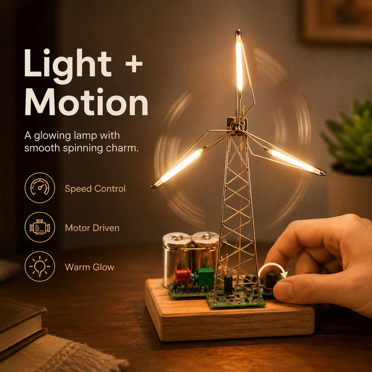 🏆Hot Sale 💡DIY Industrial Retro Windmill Lamp | Hand-Craft Your Own Warm Ambience