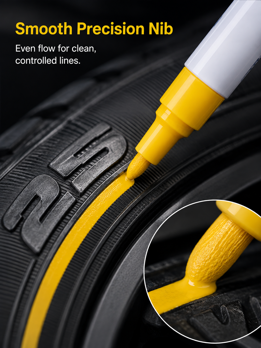 🔥🚗Oil-Based Waterproof Tire Paint Marker