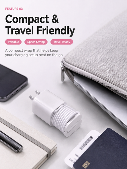 2-in-1 Silicone Charger Protective Case (with Cable Storage)