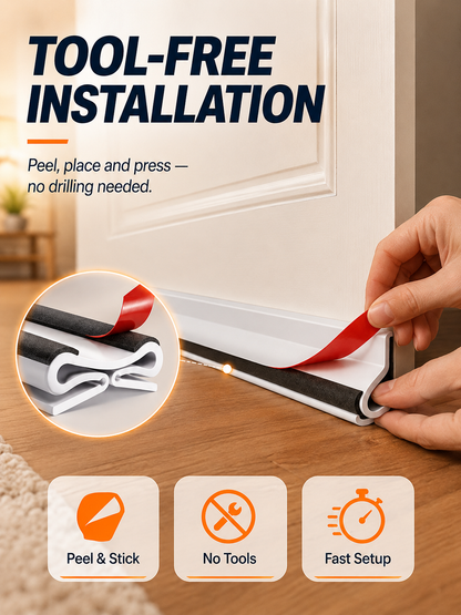 ❄️ Stop Cold Drafts From Entering Your Home – Triple Seal Door Weather Strip