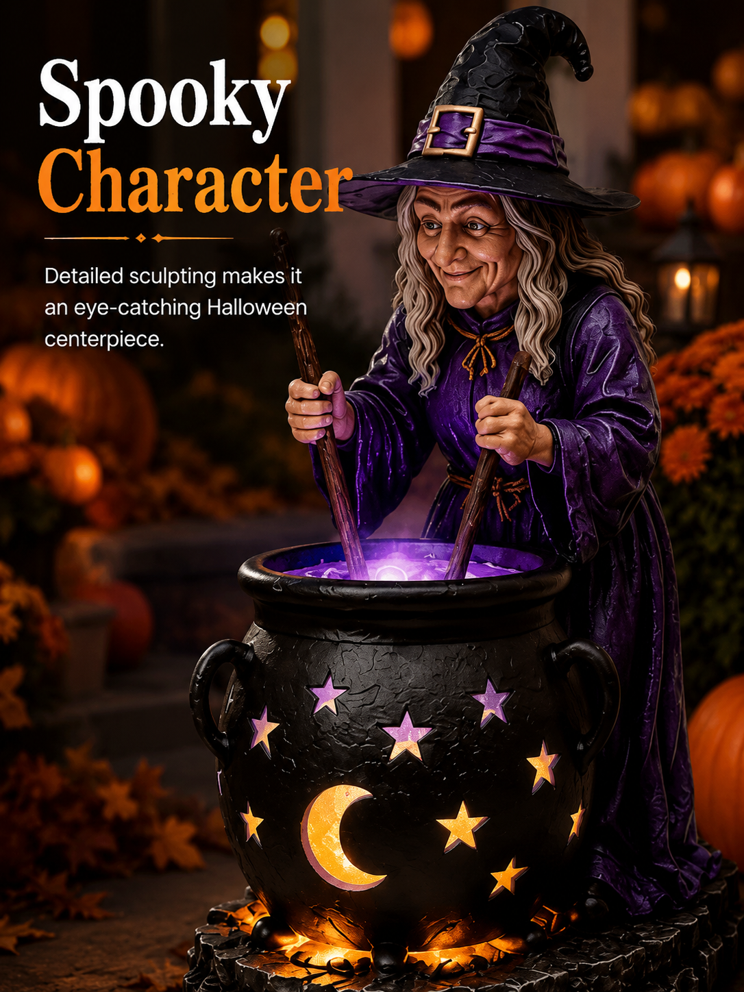 🔮Witch Cauldron Solar Garden Light
