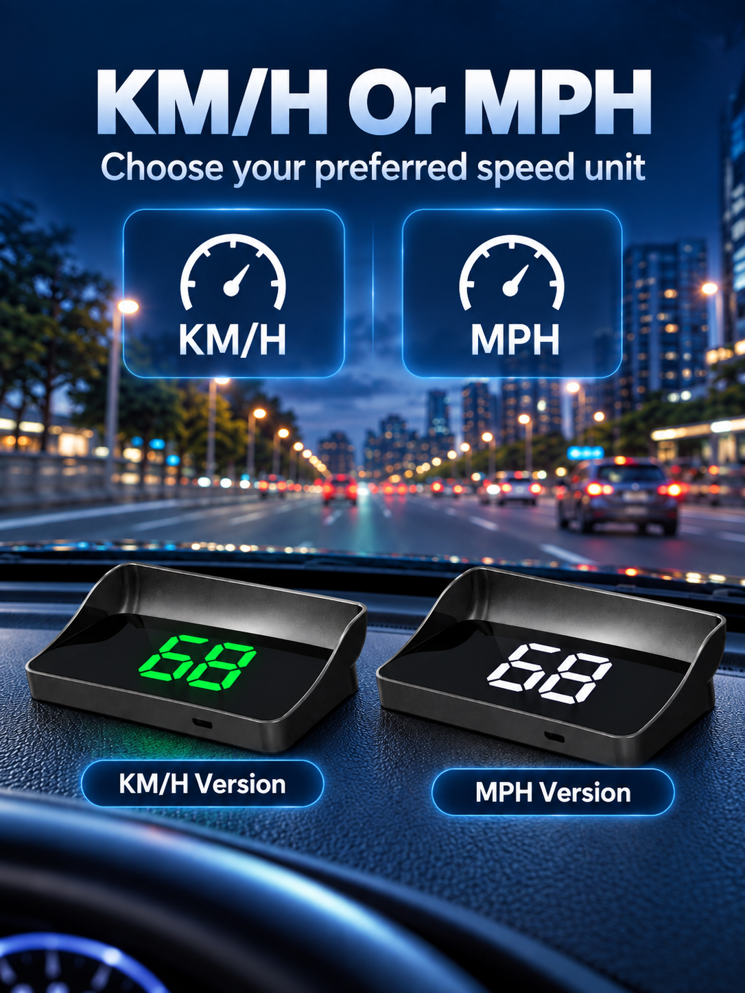 🔥In-vehicle head-up display with GPS functionality