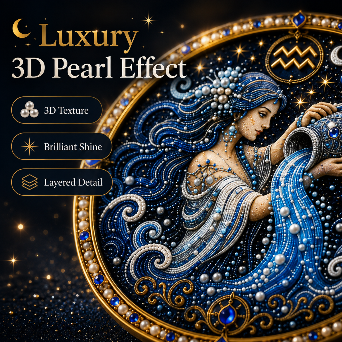 🔥 Only a few sets left!💎 12 Zodiac Signs Pearl Art Kit